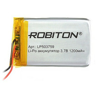 Аккумулятор ROBITON LP503759 3.7В 1200мАч PK1 14064