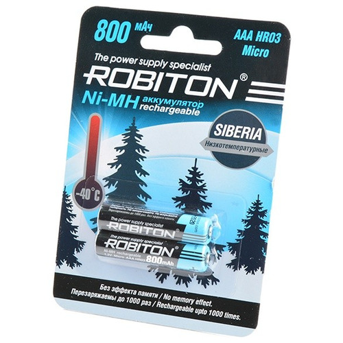 Аккумулятор ROBITON SIBERIA 800MHAAA-2 низкотемпературные BL2 14874