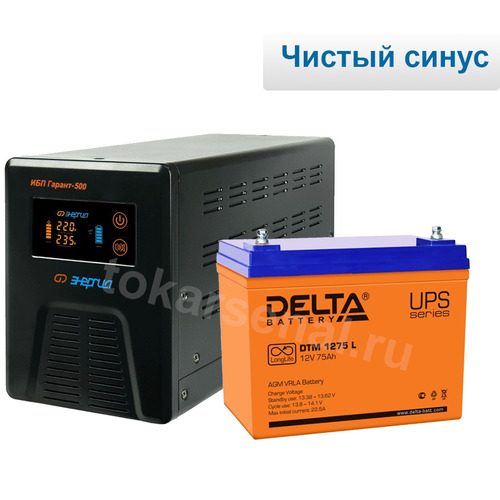 Комплект ИБП Энергия Гарант 500 + Аккумулятор Delta DTM 1275L