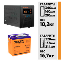 Комплект ИБП Энергия Гарант 2000 + АКБ Delta GEL 12-55 2шт.