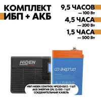 Комплект ИБП Hiden Control HPS20-0612 + АКБ Энергия GPL 12-100