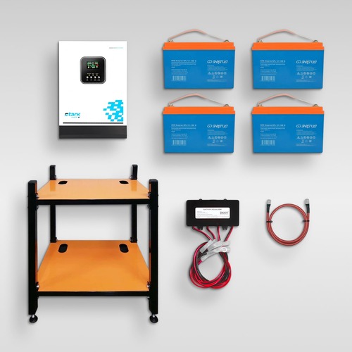 Комплект Инвертор Stark Country 6200 INV MAX + АКБ Энергия GPL 12-100 S (4шт) + Стеллаж Сатурн 600х450х350 2 полки