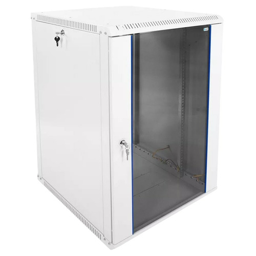 Шкаф телекоммуникационный настенный ЦМО разборный ЭКОНОМ 15U (600 × 650) дверь стекло, цвет черный ШРН-Э-15.650-9005