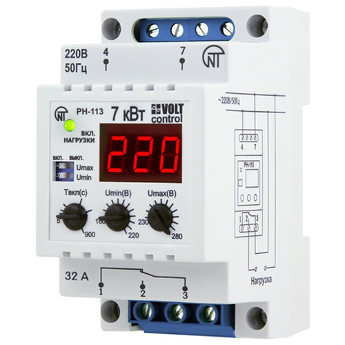 Однофазное реле напряжения NOVATEK PH-113