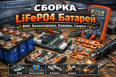 Сборка батарейного блока из LiFePO4 ячеек: BMS, балансировка, клеммы и сварка Сборка батарейного блока из LiFePO4 ячеек: BMS, балансировка, клеммы и сварка